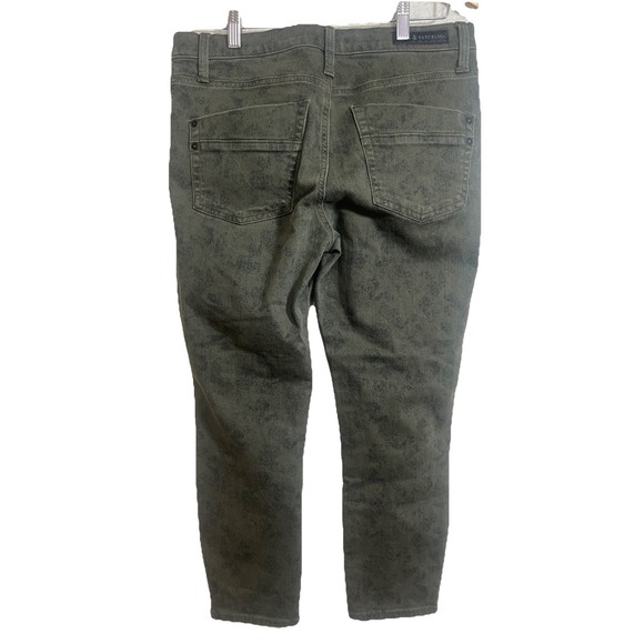 Rock & Republic Jeans Womens 12 Kashmiere Crop 5-Pocket Stretch Flex Green - Picture 4 of 7